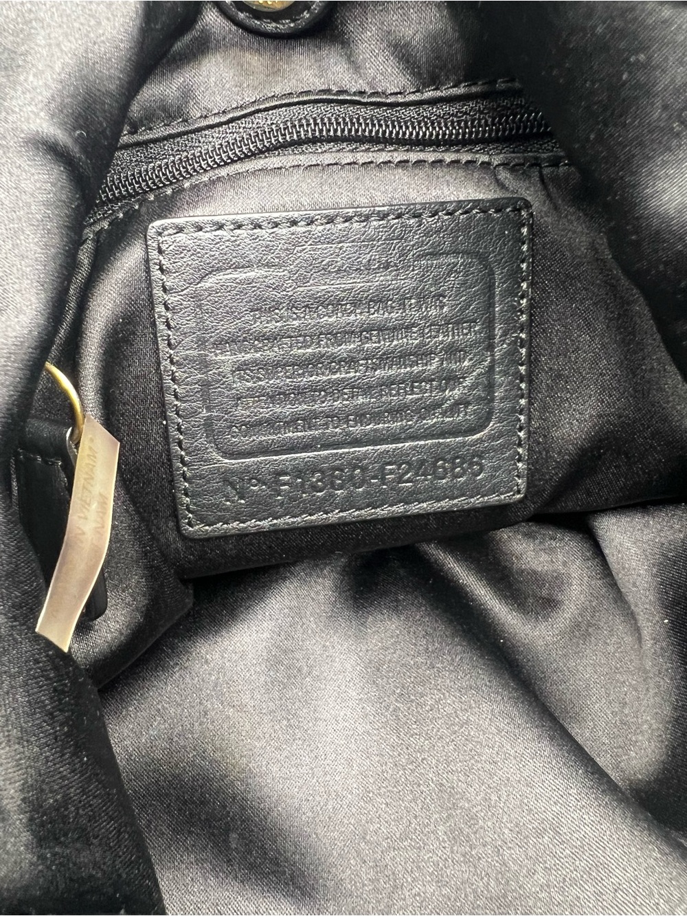 Coach Campbell Black Leather Hobo Shoulder Bag Large Buckle Gold Hardware - Picture 8 of 15